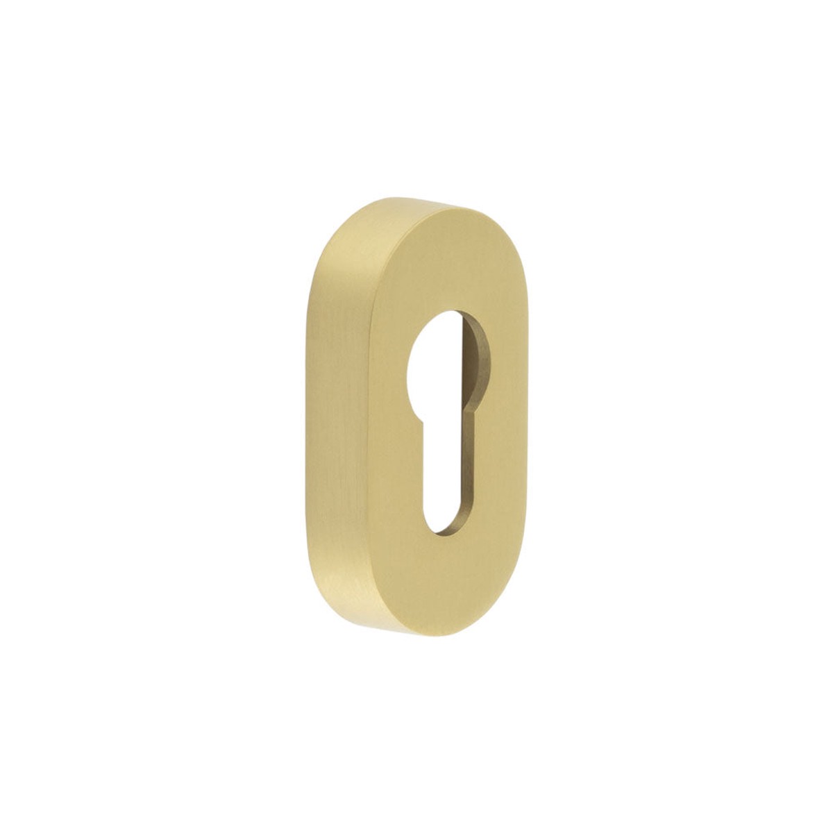 CRES - Oval Satin Brass Euro Escutcheon