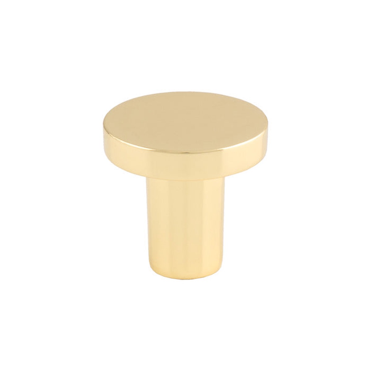 FTD - Circular Cupboard Knob Polished Brass 26mm