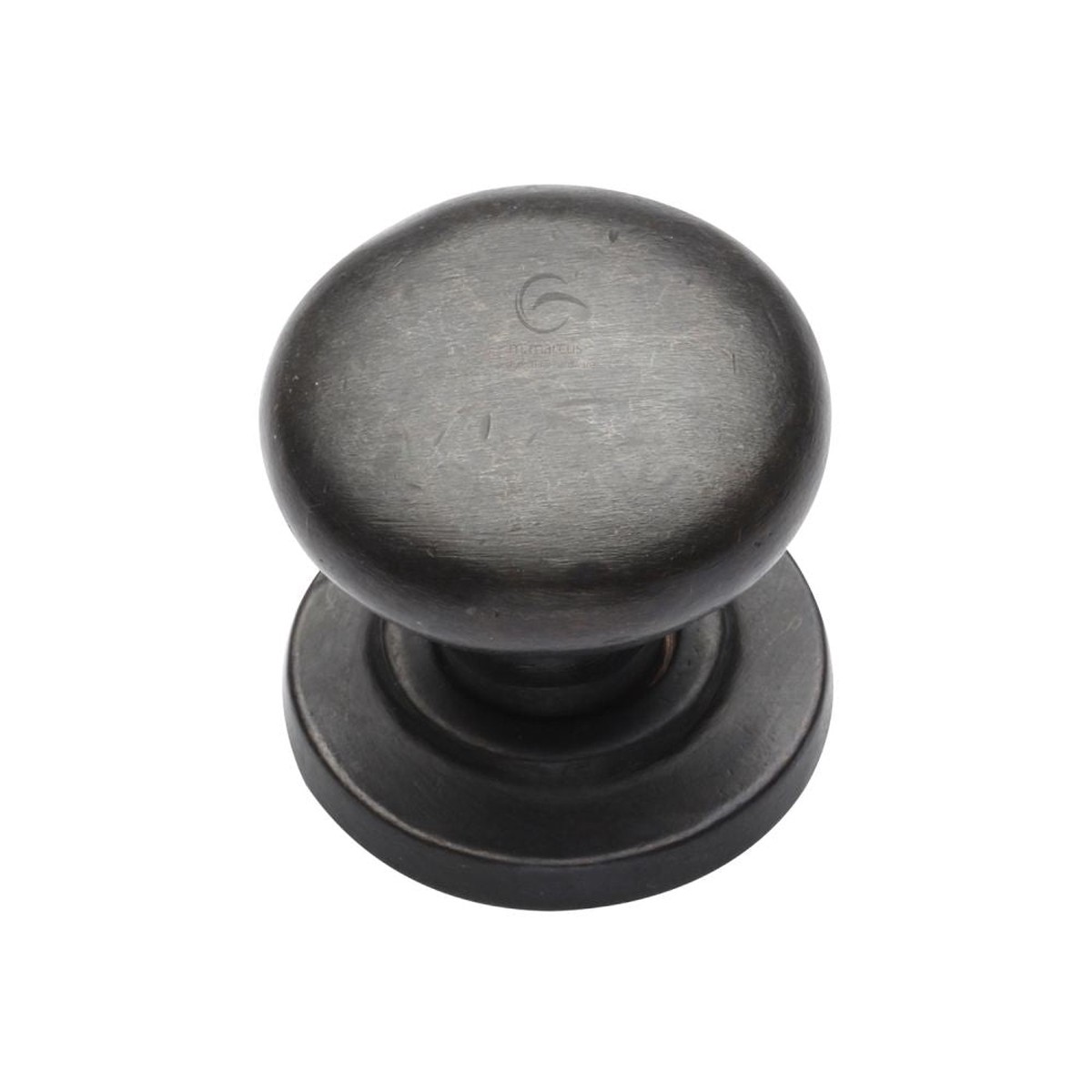 M.Marcus - Rustic Dark Bronze Cabinet Knob Round Design on Rose 38mm