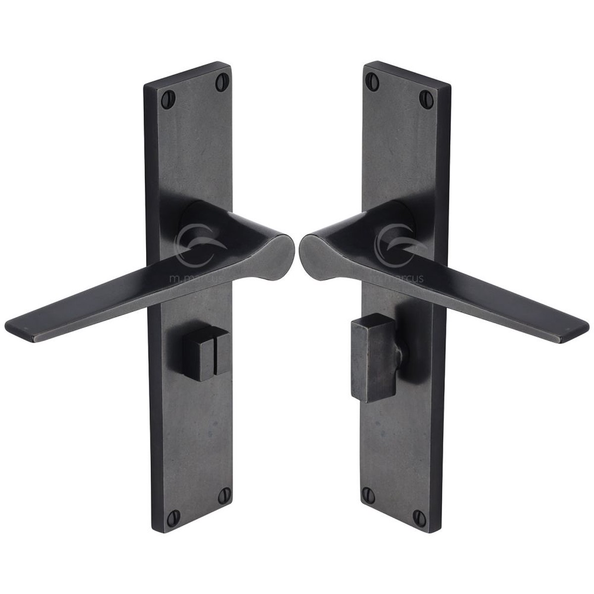 M.Marcus - Rustic Dark Bronze Door Handle Bathroom Set Gio Design