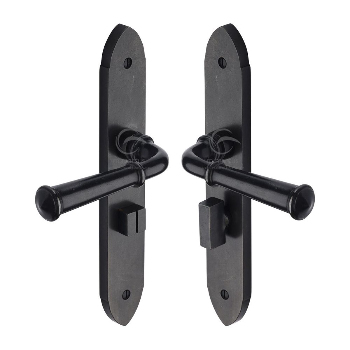 M.Marcus - Rustic Dark Bronze Door Handle Bathroom Set Hadley Design