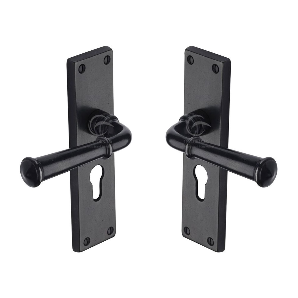 M.Marcus - Rustic Dark Bronze Door Handle Euro Profile Ashfield Design