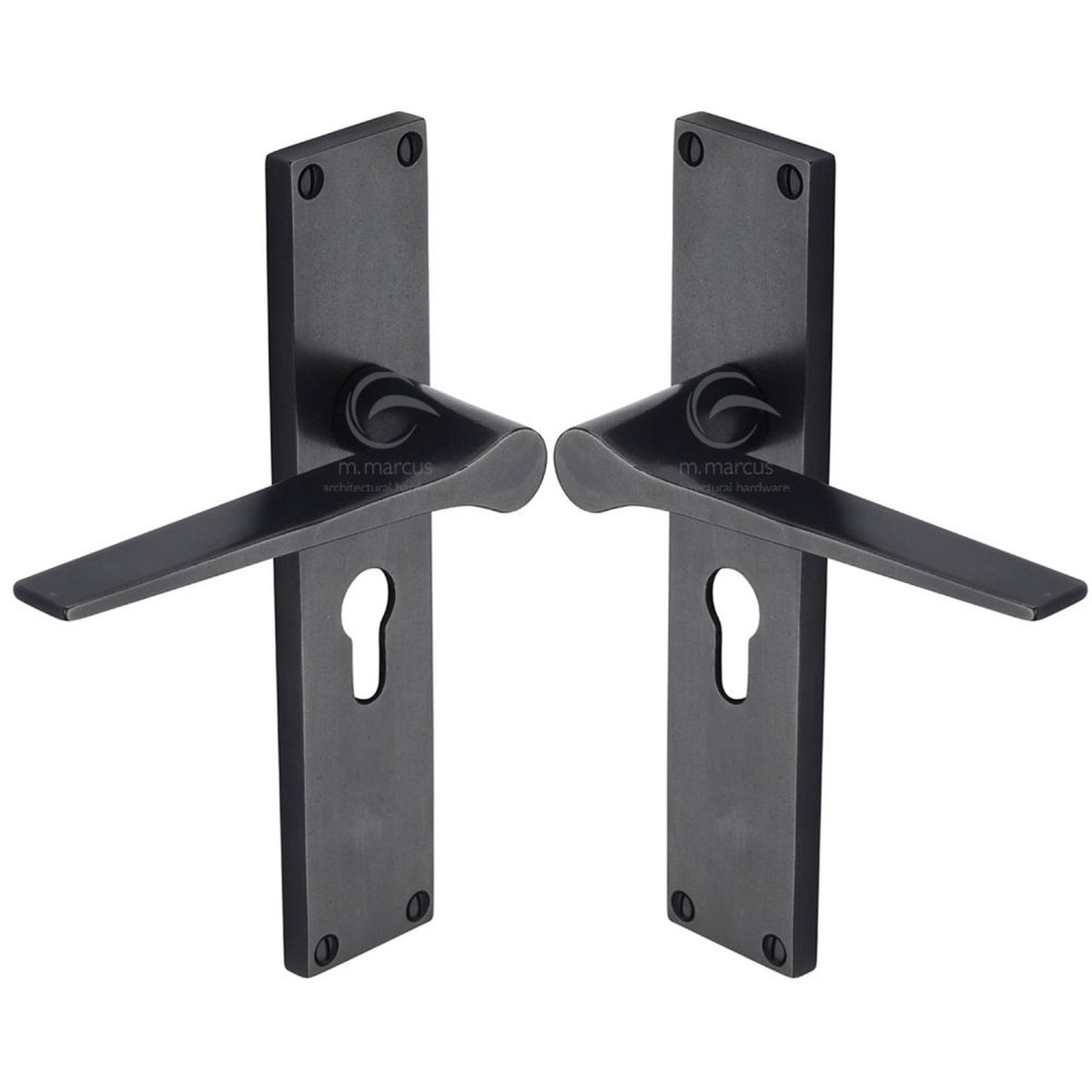 M.Marcus - Rustic Dark Bronze Door Handle Euro Profile Gio Design