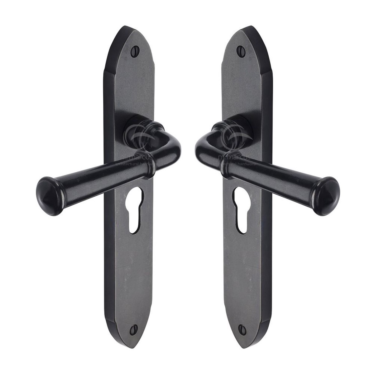 M.Marcus - Rustic Dark Bronze Door Handle Euro Profile Hadley Design