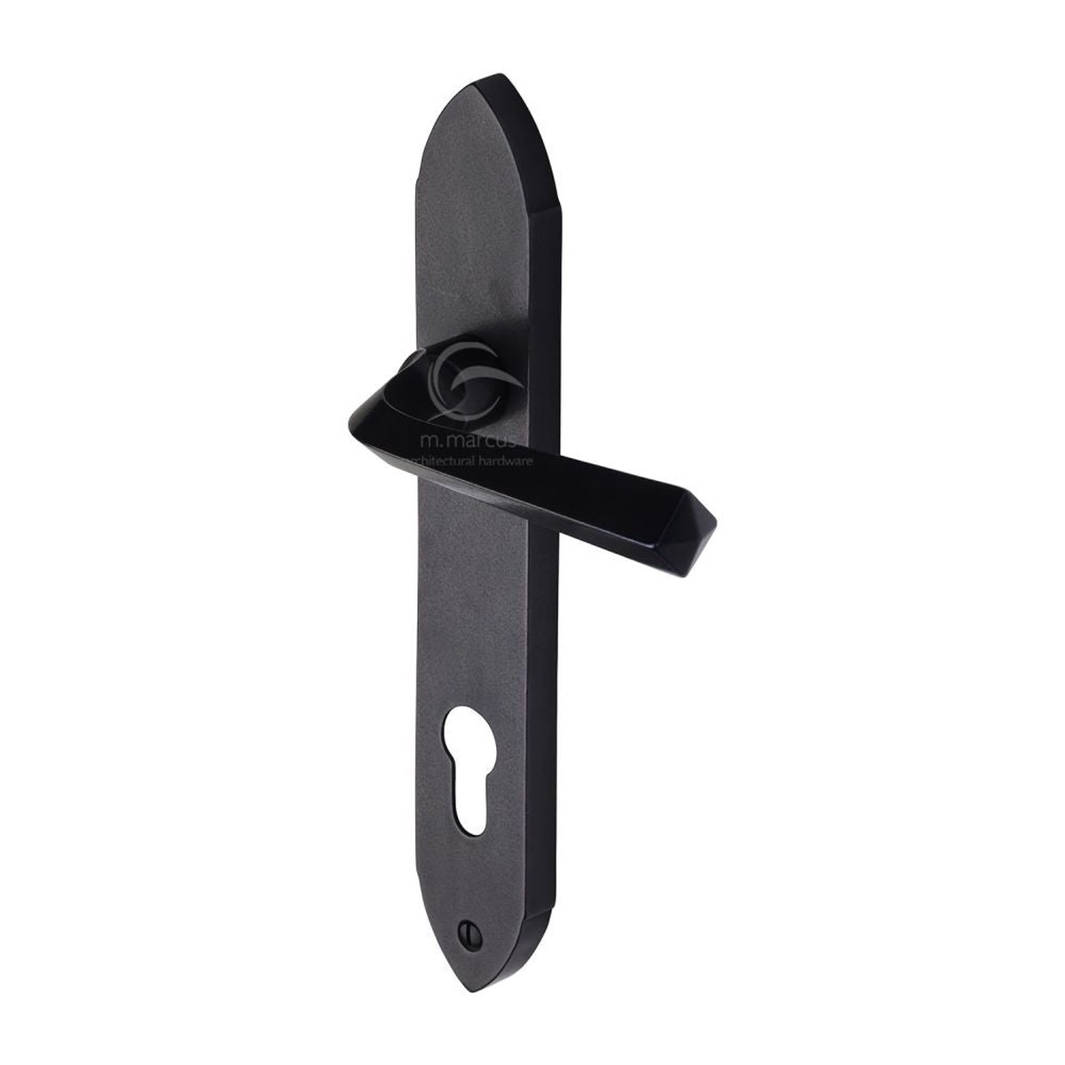 M.Marcus - Rustic Dark Bronze Door Handle Euro Profile Plate Grafton Design