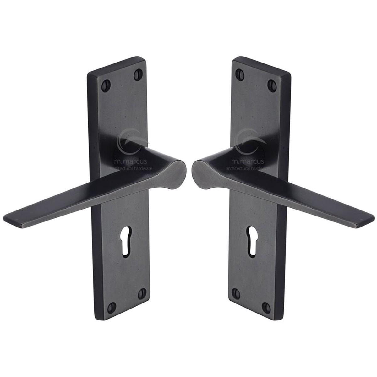 M.Marcus - Rustic Dark Bronze Door Handle Lever Latch Gio Design