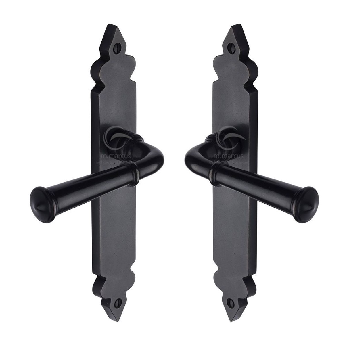 M.Marcus - Rustic Dark Bronze Door Handle Lever Latch Ludlow Design