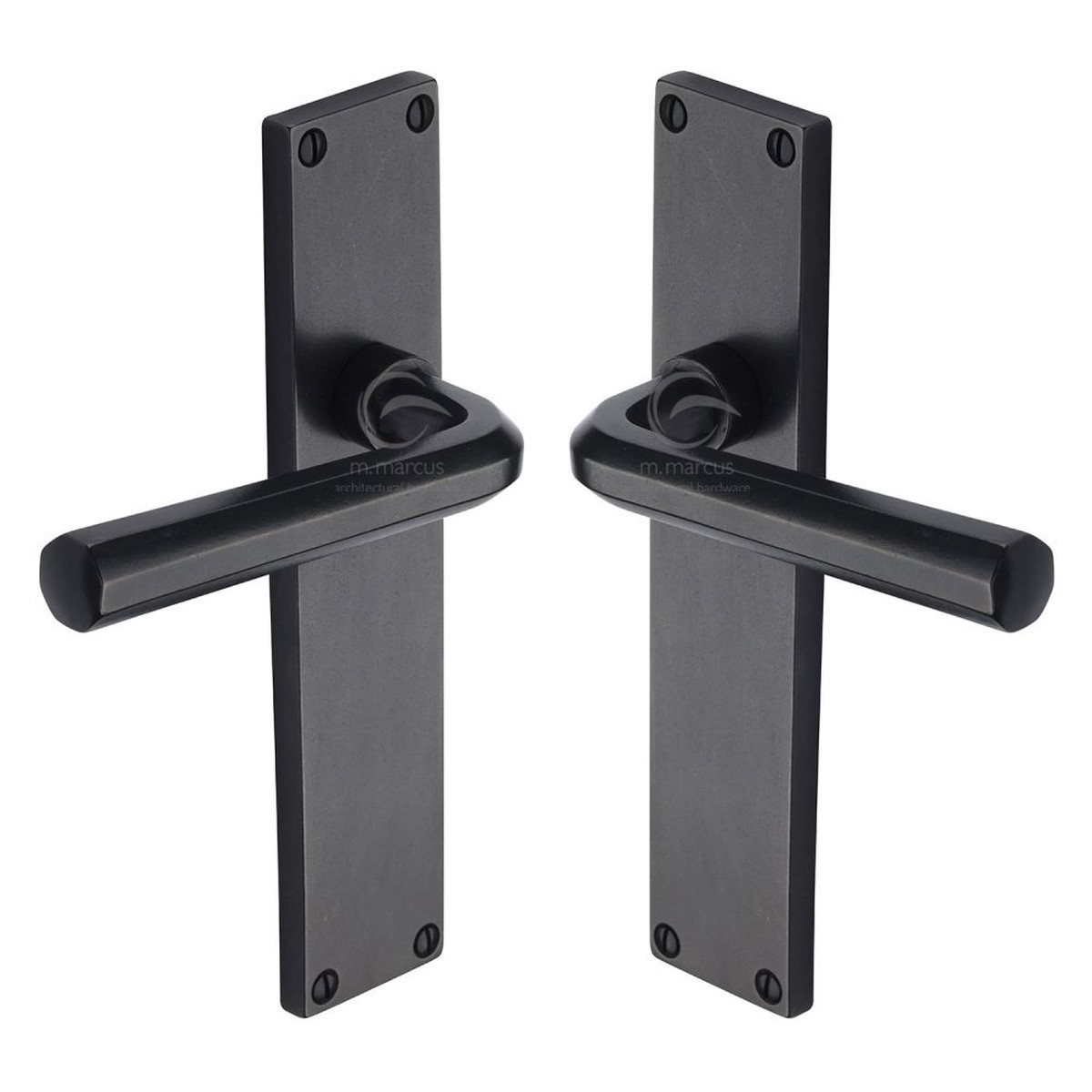 M.Marcus - Rustic Dark Bronze Door Handle Lever Latch Octave Design