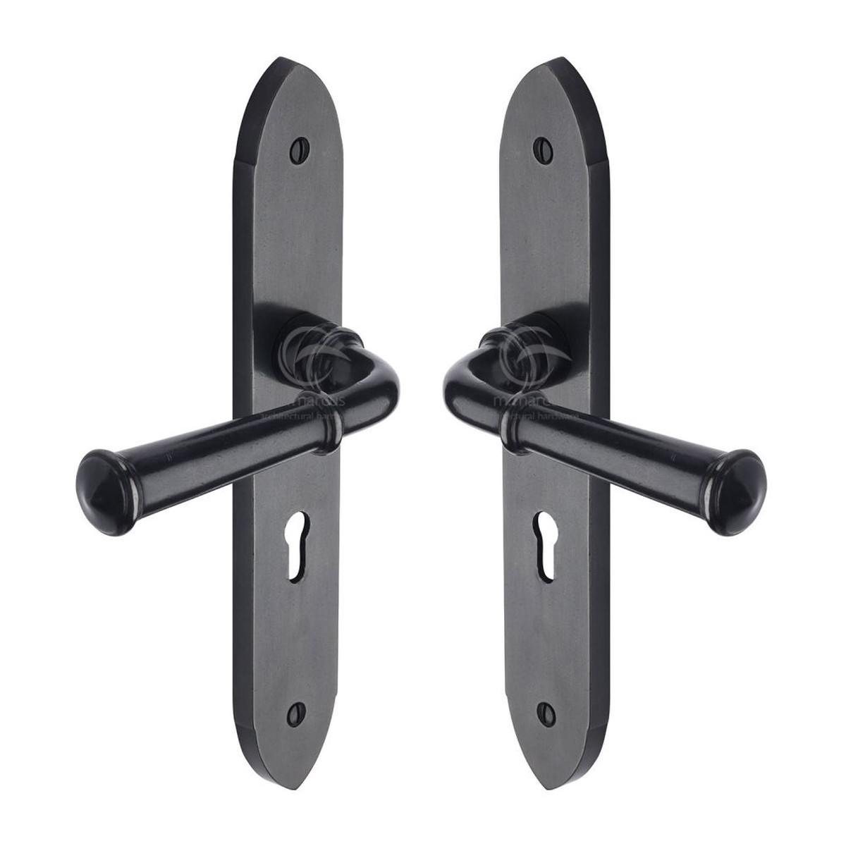 M.Marcus - Rustic Dark Bronze Door Handle Lever Lock Hadley Design