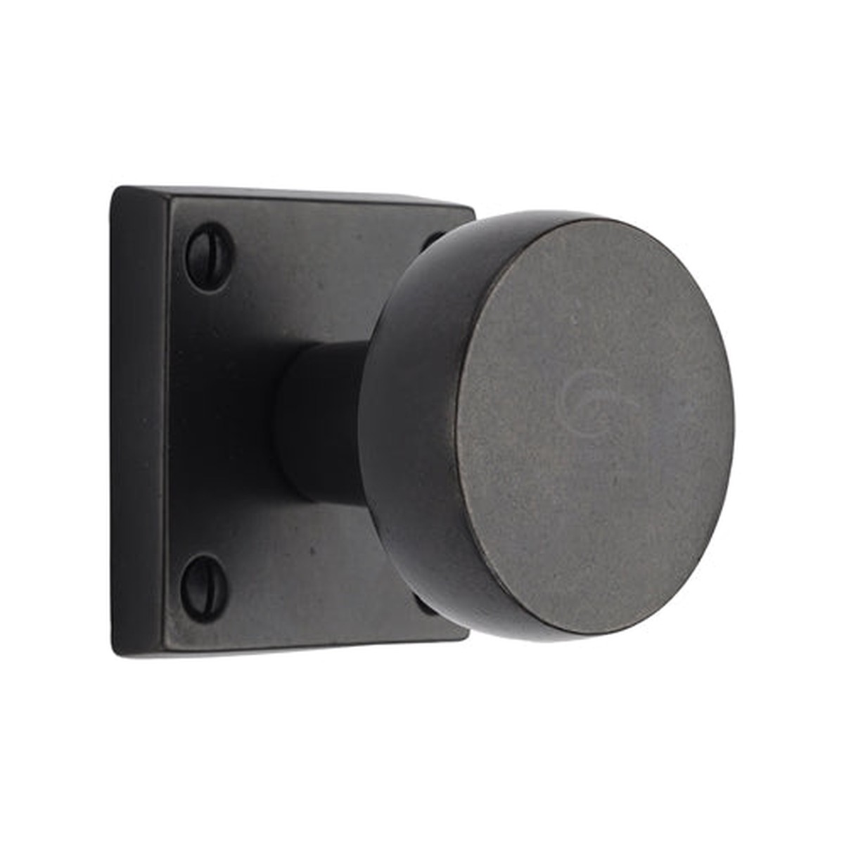 M.Marcus - Rustic Dark Bronze Mortice Knob on Rose Olympic Design
