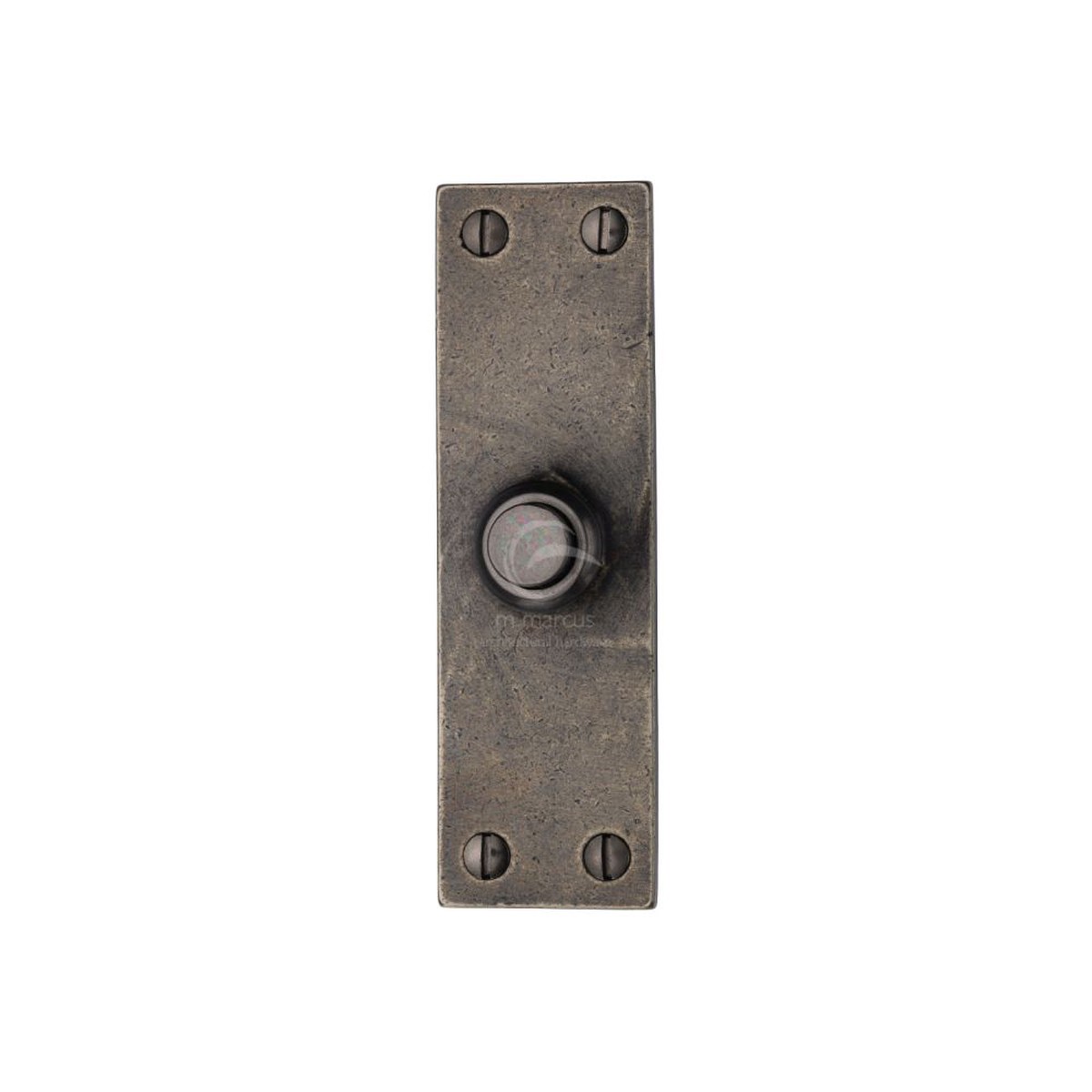 M.Marcus - Rustic Pewter Bell Push 4" x 1.25"