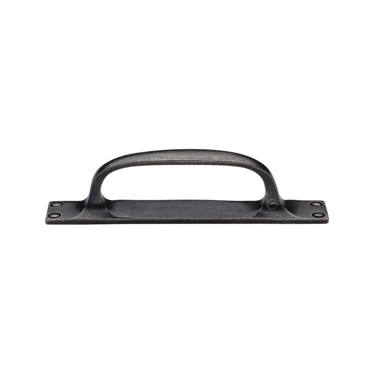 M.Marcus - Rustic Pewter Cabinet Pull Handle On Plate 178mm