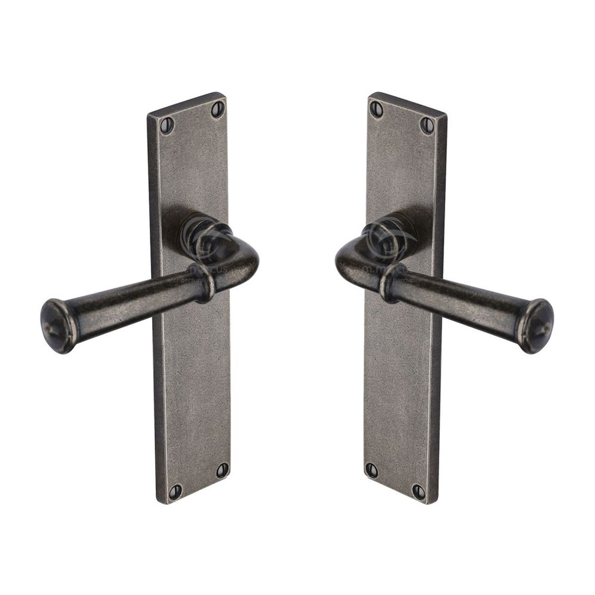 M.Marcus - Rustic Pewter Door Handle Lever Latch Ashfield Design