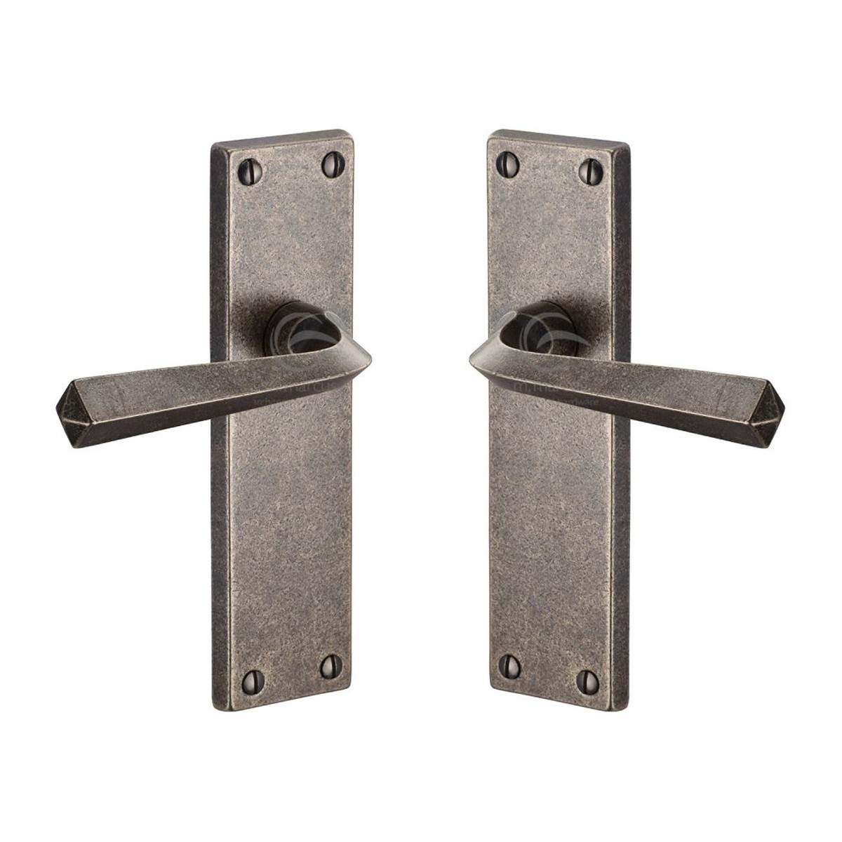 M.Marcus - Rustic Pewter Door Handle Lever Latch Bridgnorth Design