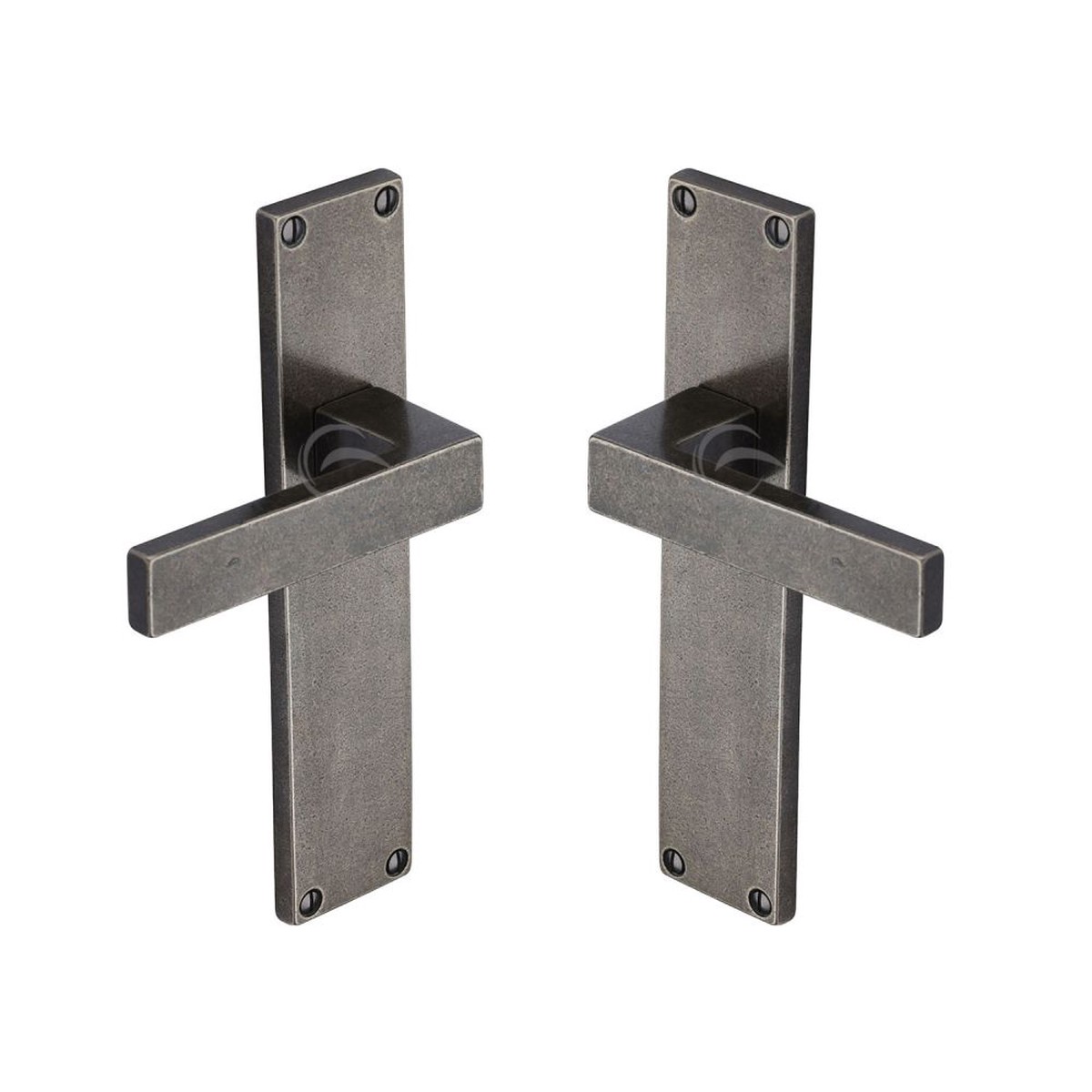 M.Marcus - Rustic Pewter Door Handle Lever Latch Cheswell Design