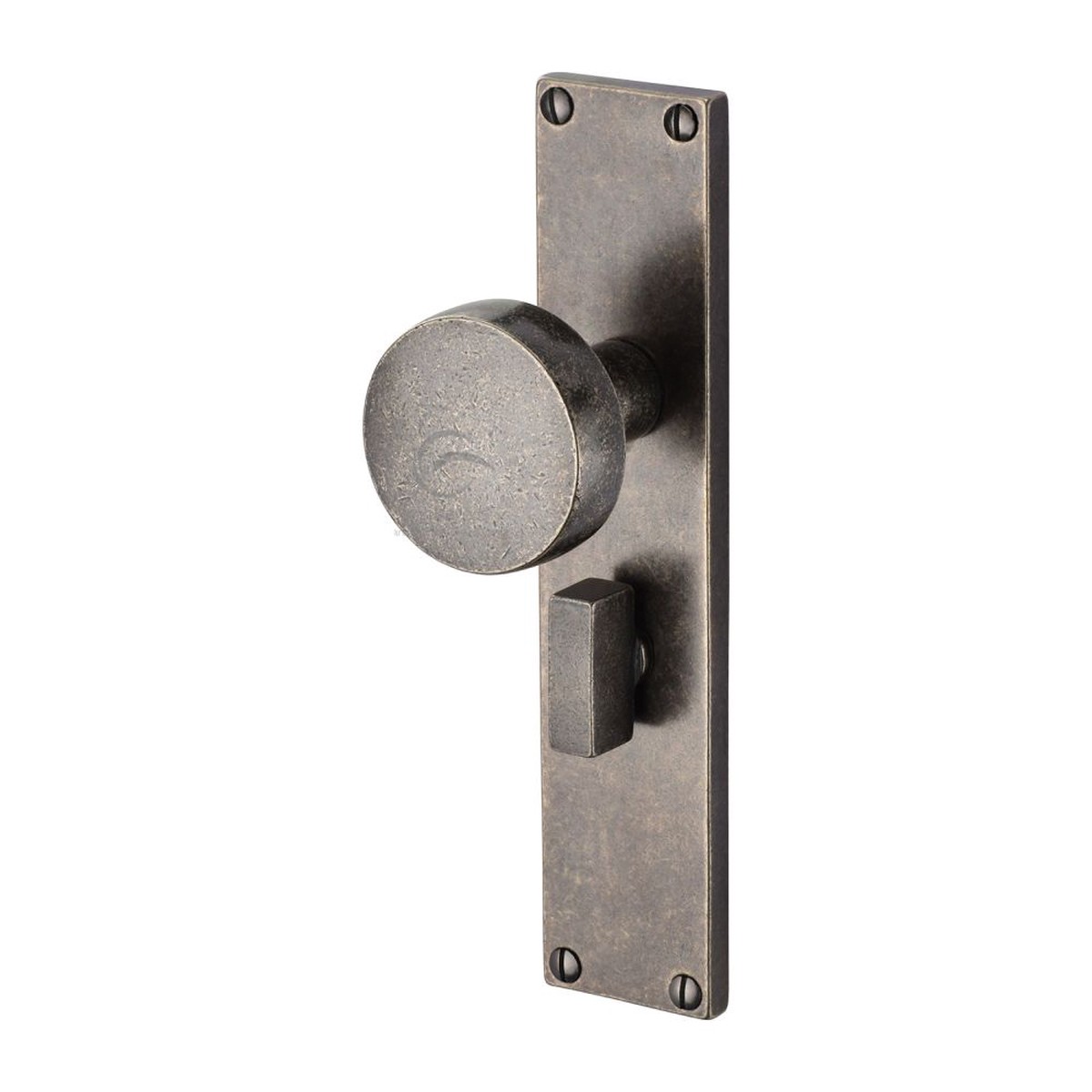 M.Marcus - Rustic Pewter Door Mortice Knob Bathroom Set Olympic Design