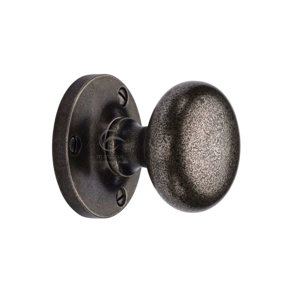 M.Marcus - Rustic Pewter Mortice Knob on Rose Alveley Design