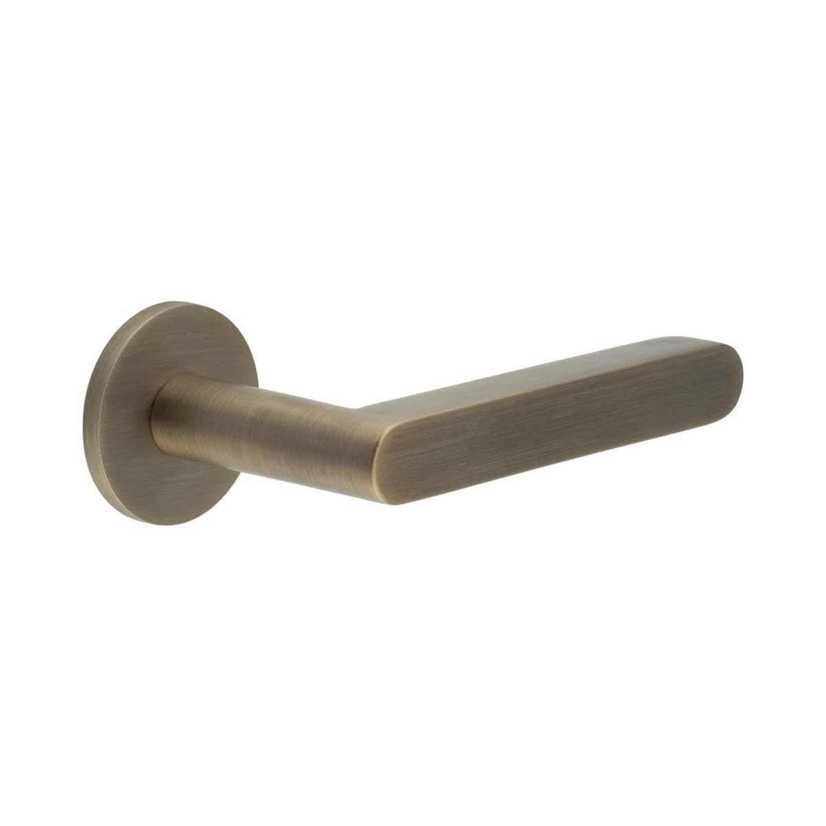 CRES - CR-101 Antique Brass Fixed Dead Round Rose Door Handle
