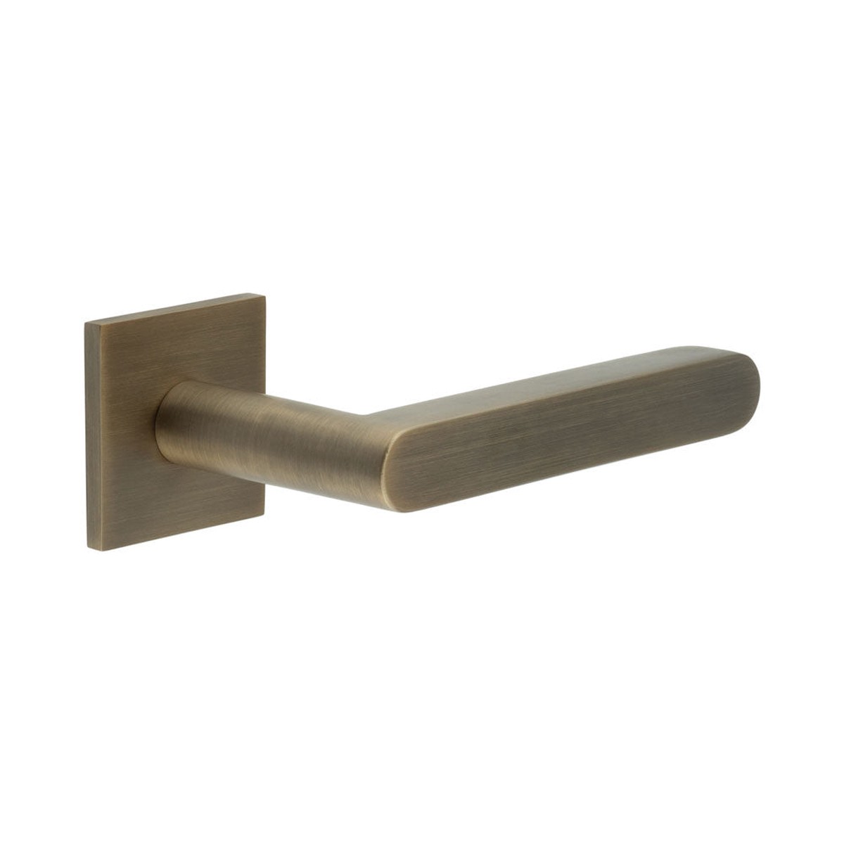 CRES - CR-101 Antique Brass Fixed Dead Square Rose Door Handle