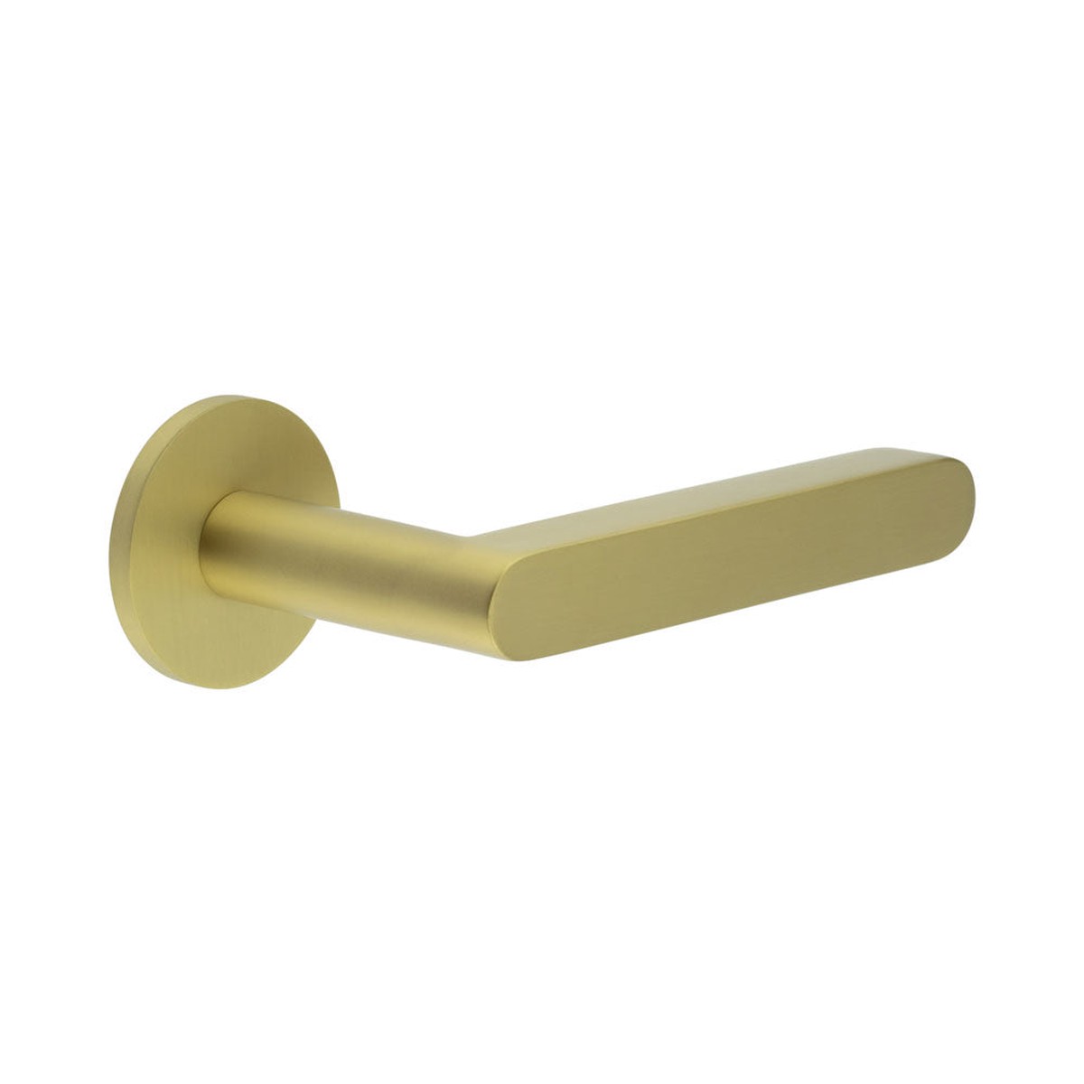 CRES - CR-101 Satin Brass Fixed Dead Round Rose Door Handle