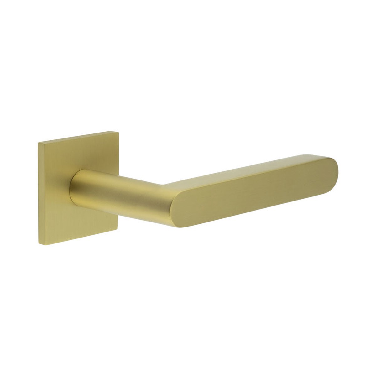 CRES - CR-101 Satin Brass Sprung Square Rose Door Handle