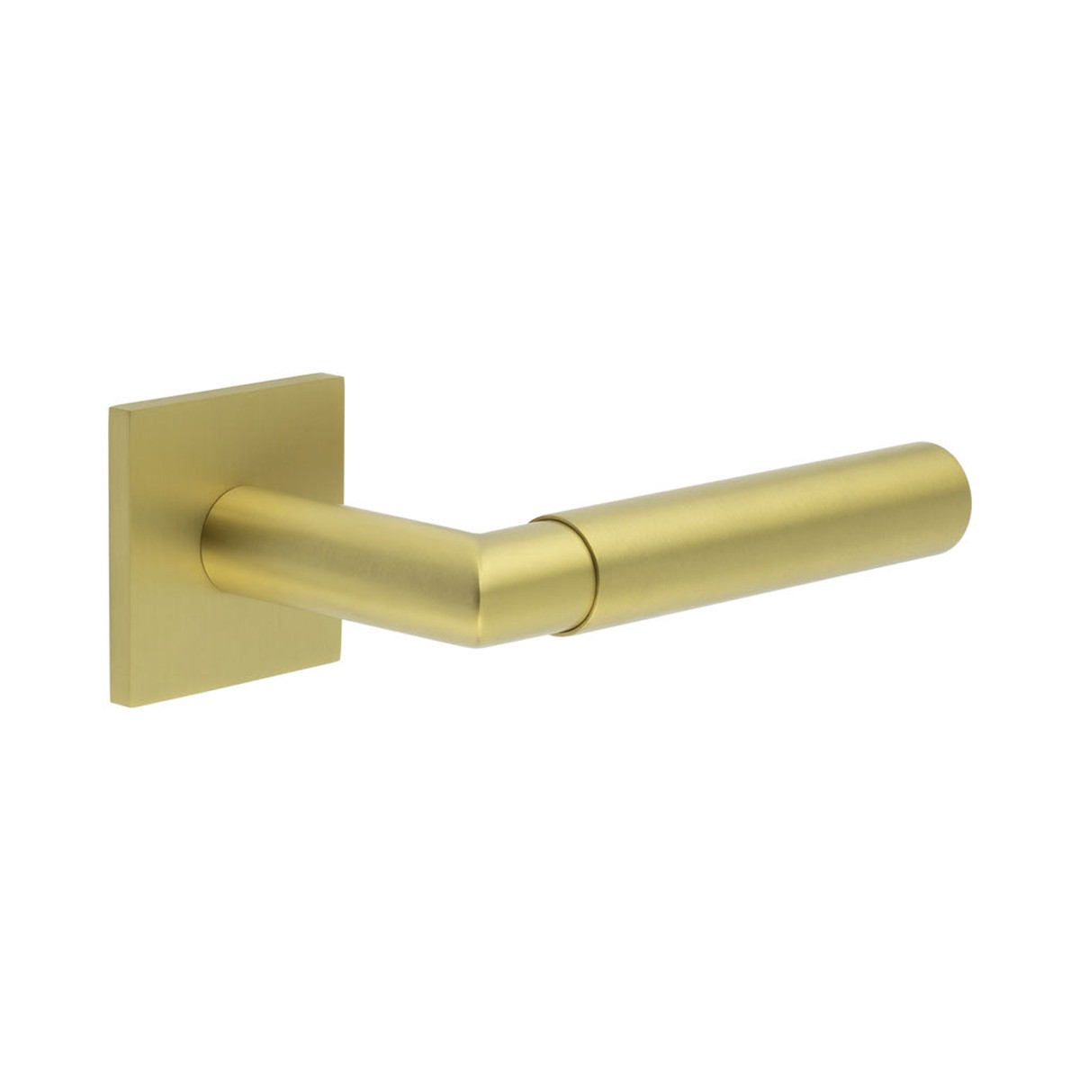 CRES - CR-102 Satin Brass Fixed Dead Square Rose Door Handle