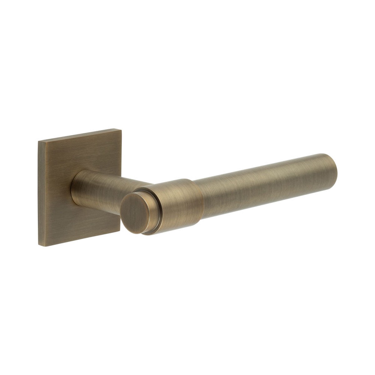 CRES - CR-103 Antique Brass Fixed Dead Square Rose Door Handle