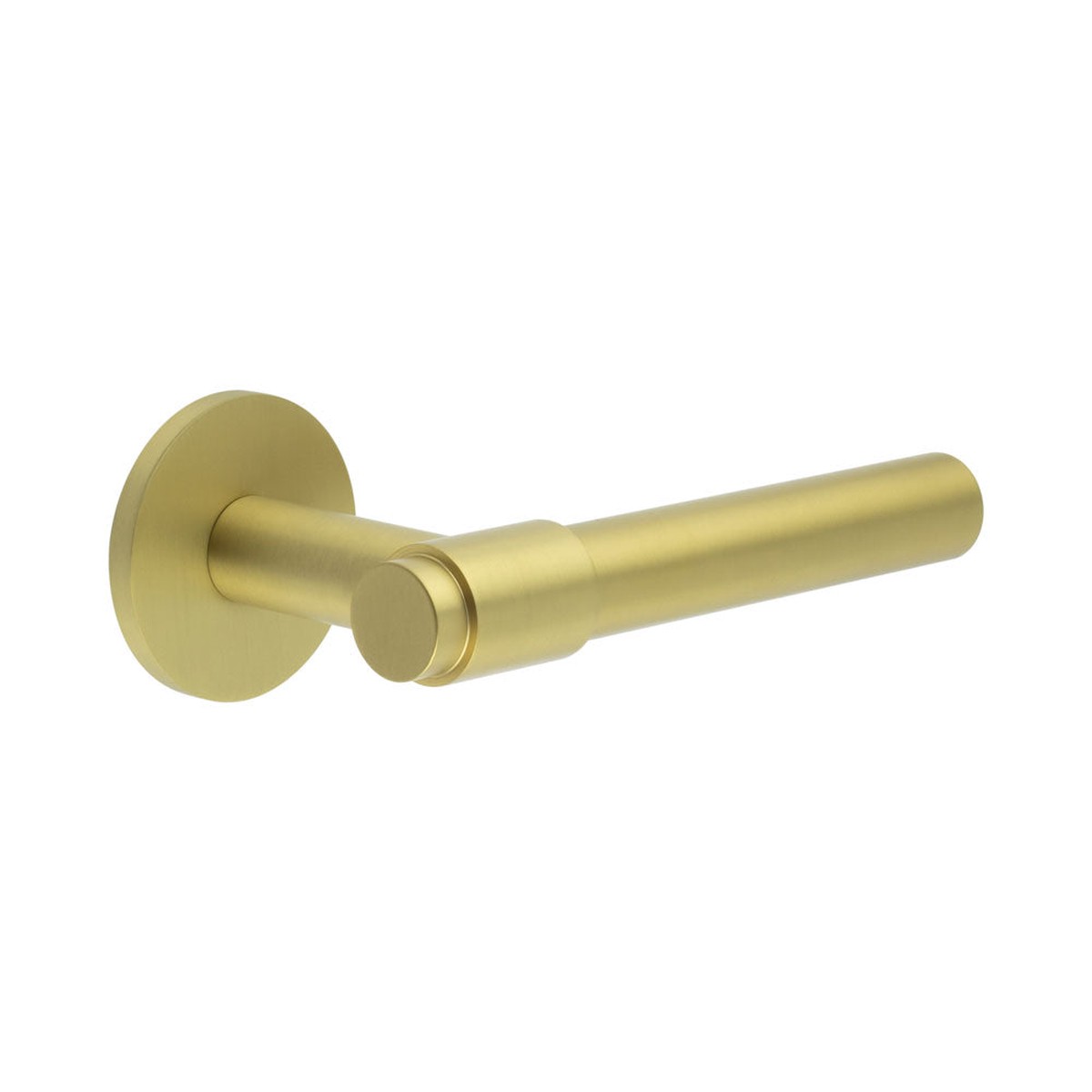 CRES - CR-103 Satin Brass Fixed Dead Round Rose Door Handle