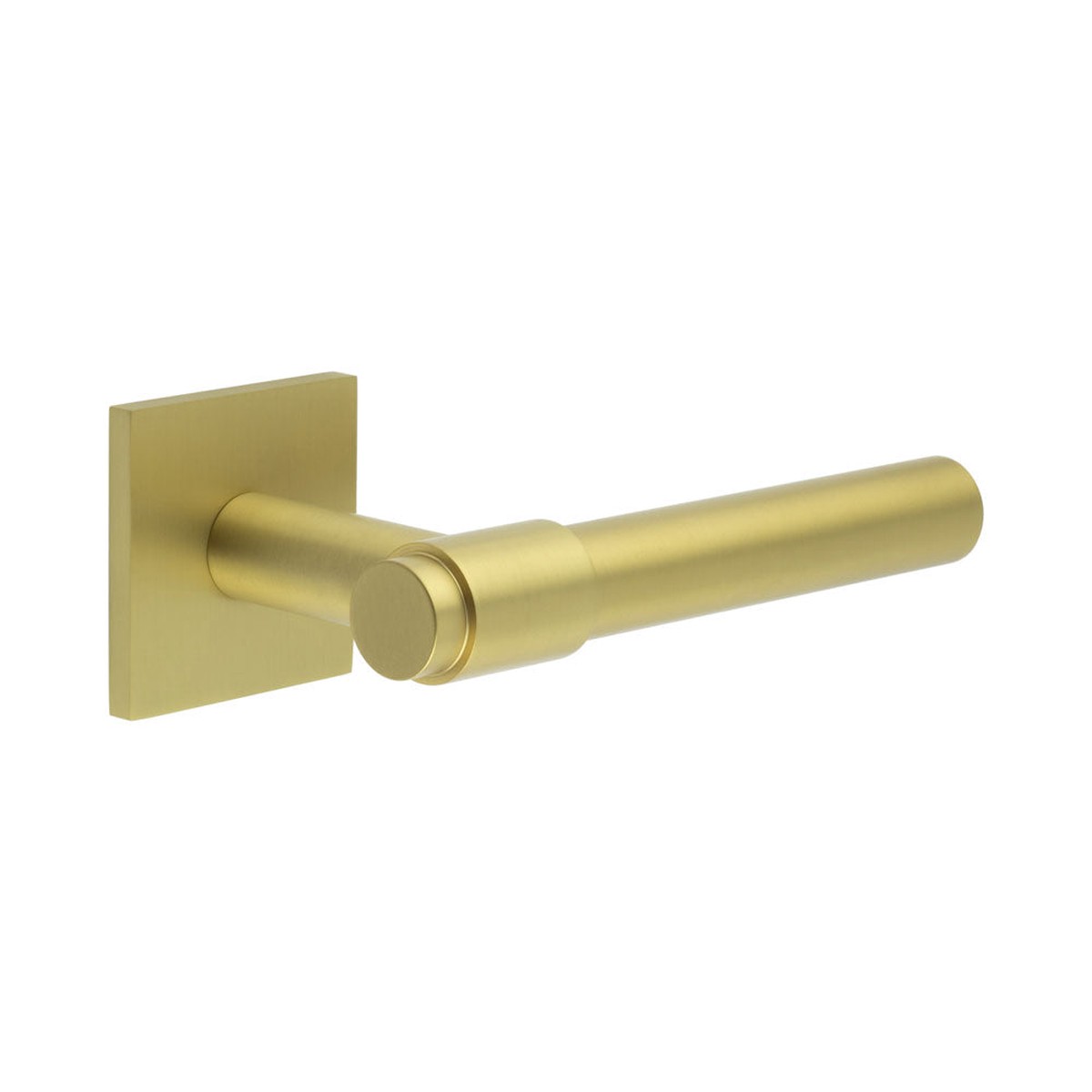 CRES - CR-103 Satin Brass Fixed Dead Square Rose Door Handle