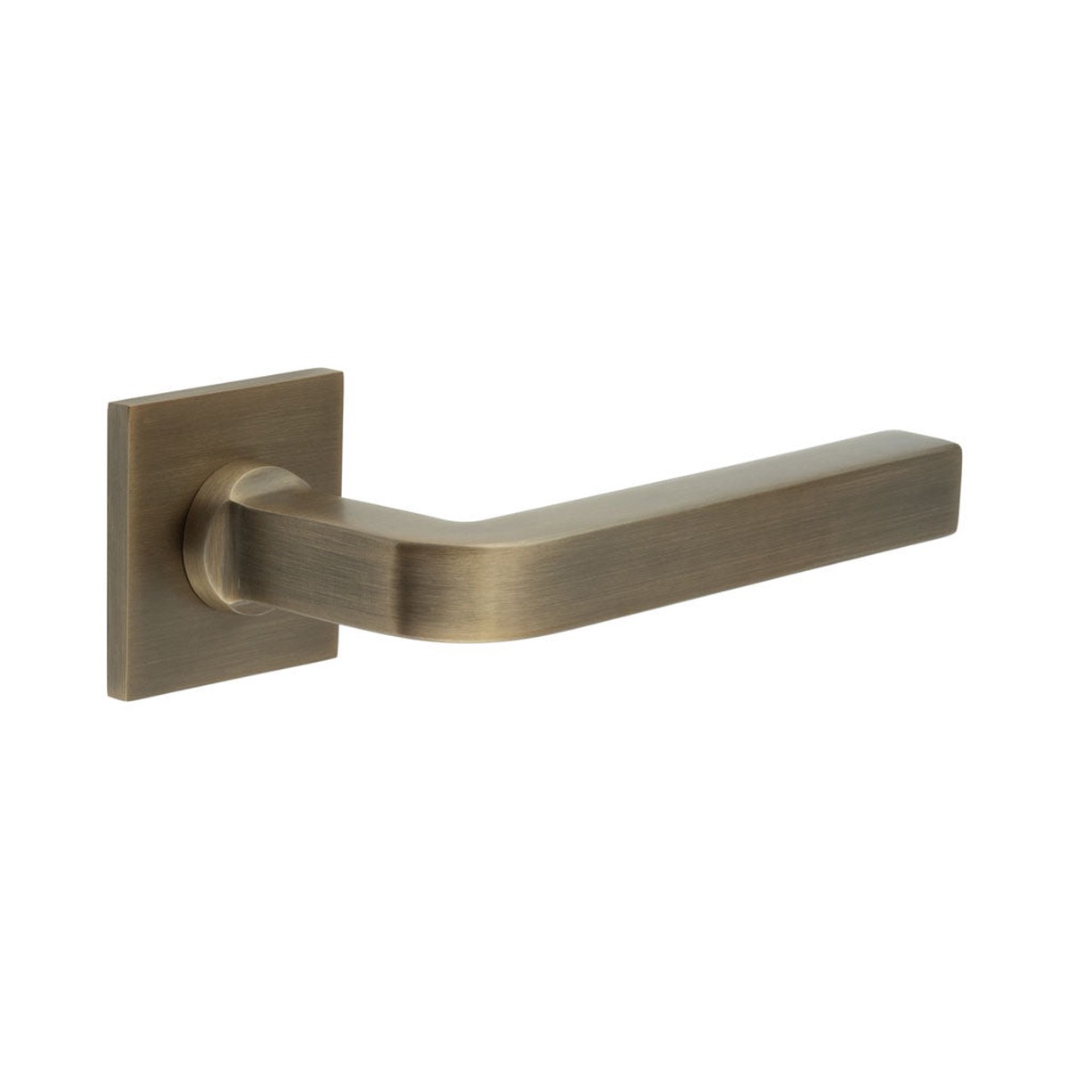 CRES - CR-104 Antique Brass Fixed Dead Square Rose Door Handle