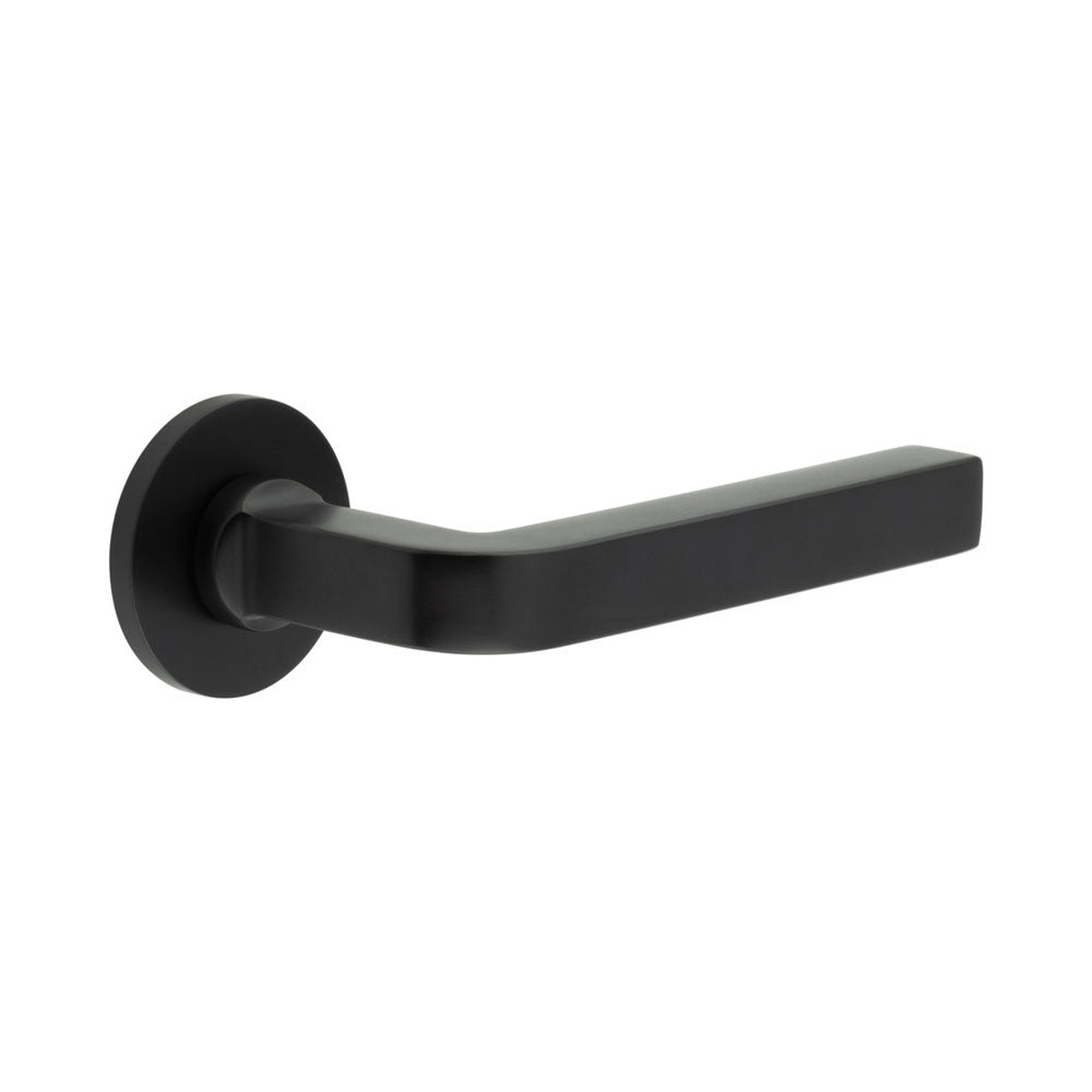 CRES - CR-104 Black Fixed Dead Round Rose Door Handle
