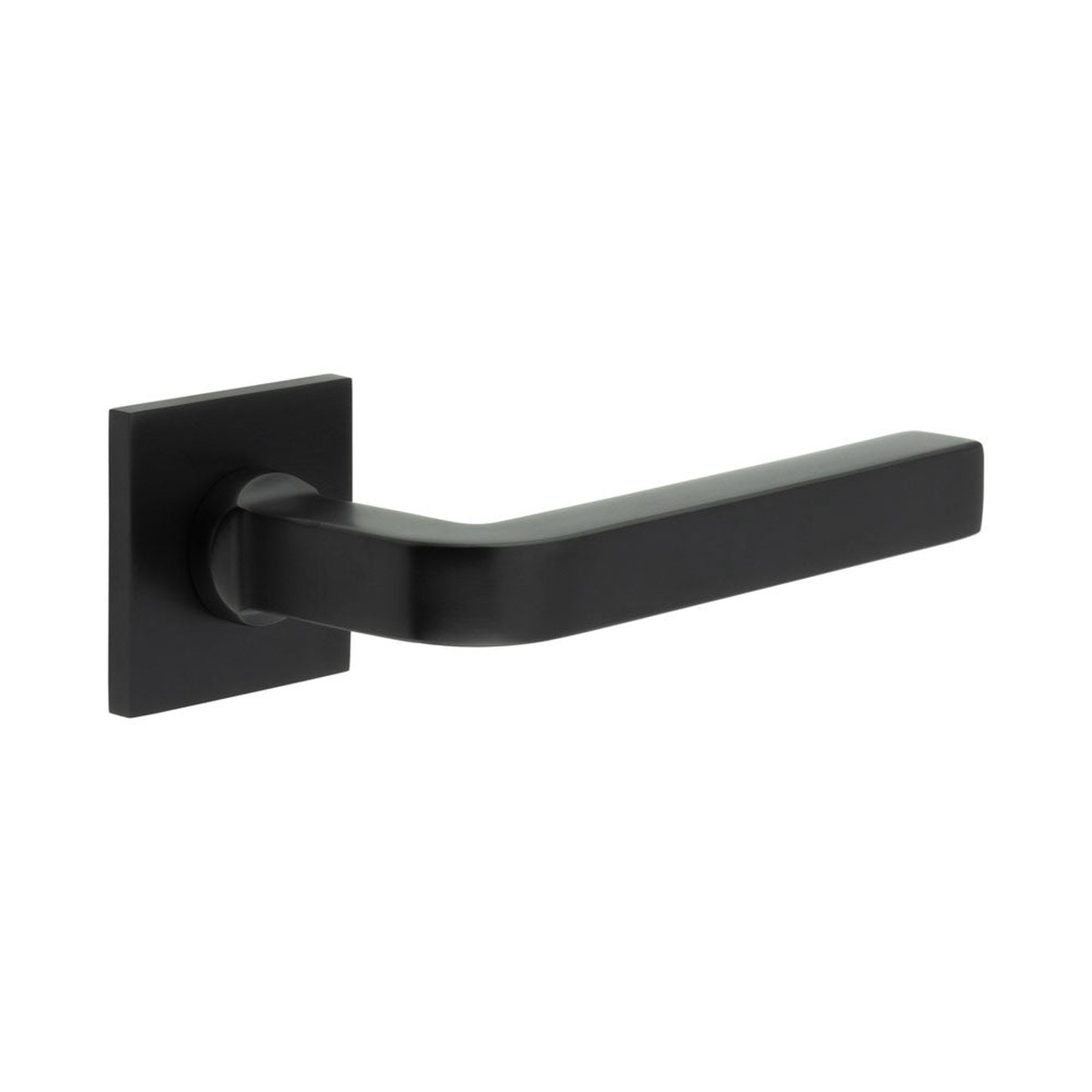 CRES - CR-104 Black Fixed Dead Square Rose Door Handle