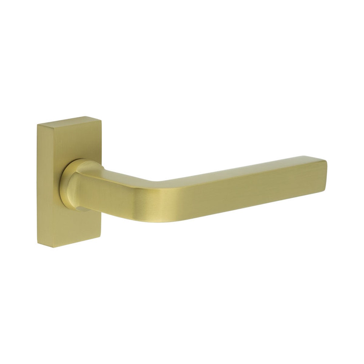CRES - CR-104 Satin Brass Multi Point Rectangular Rose Door Handle
