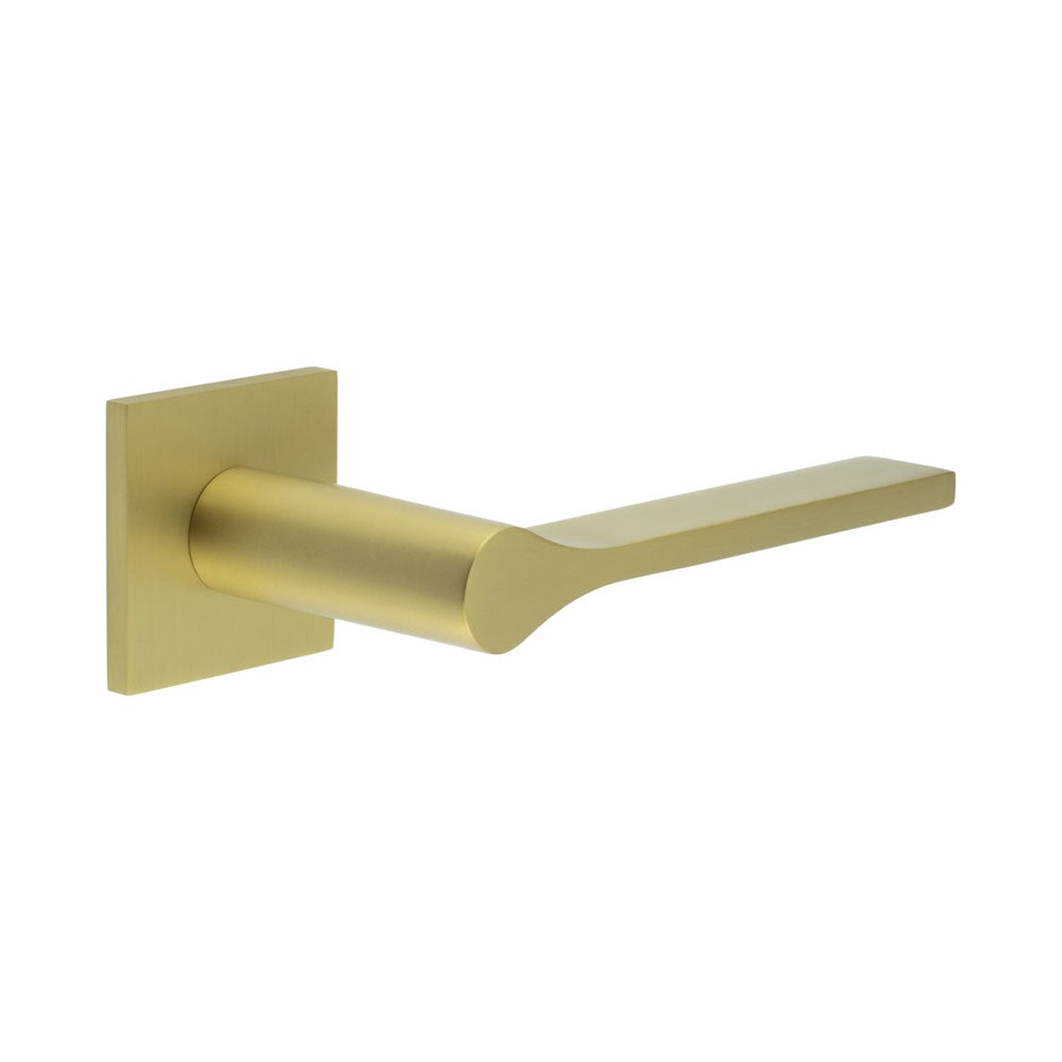 CRES - CR-105 Satin Brass Fixed Dead Square Rose Door Handle