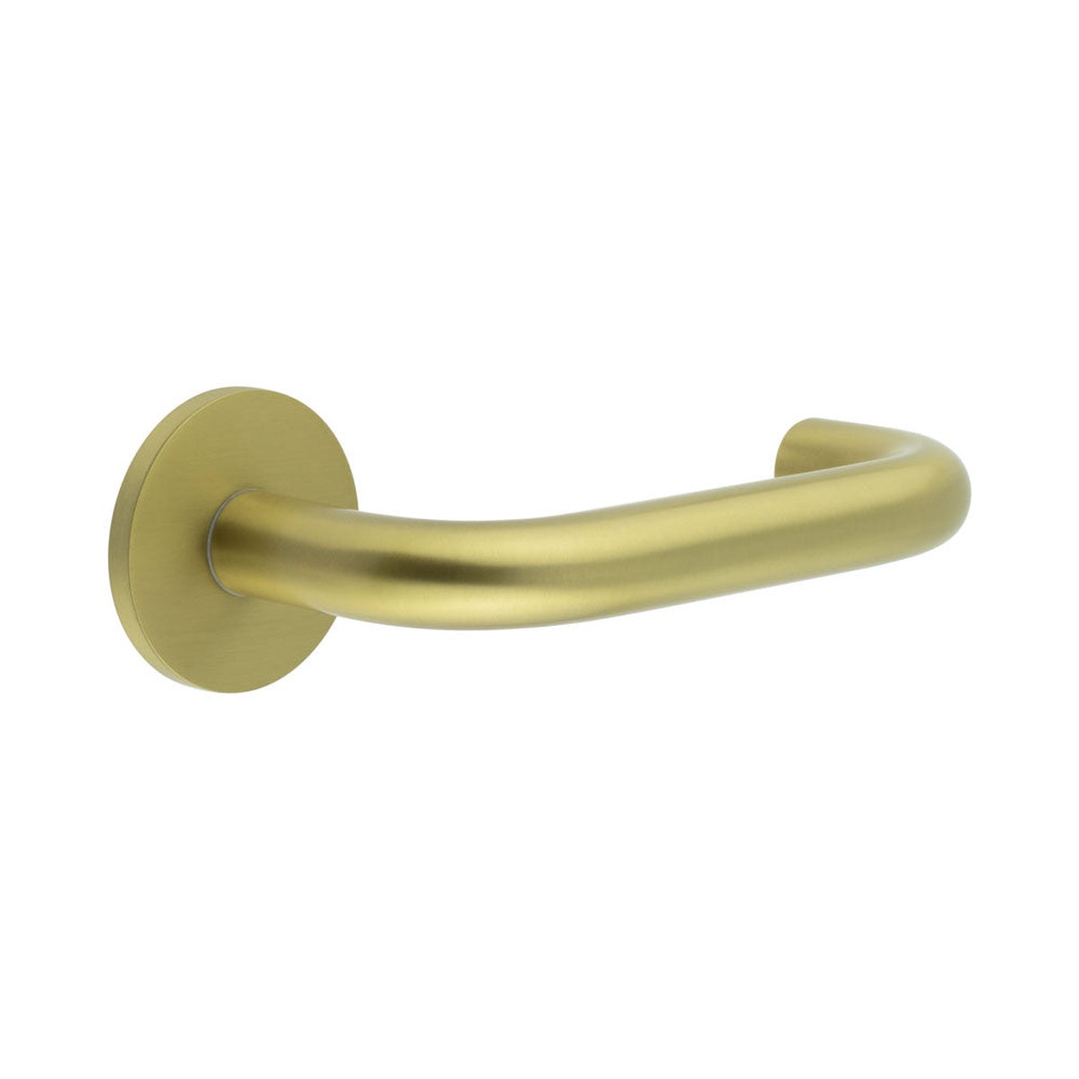 CRES - CR-106 Satin Brass Fixed Dead Round Rose Door Handle
