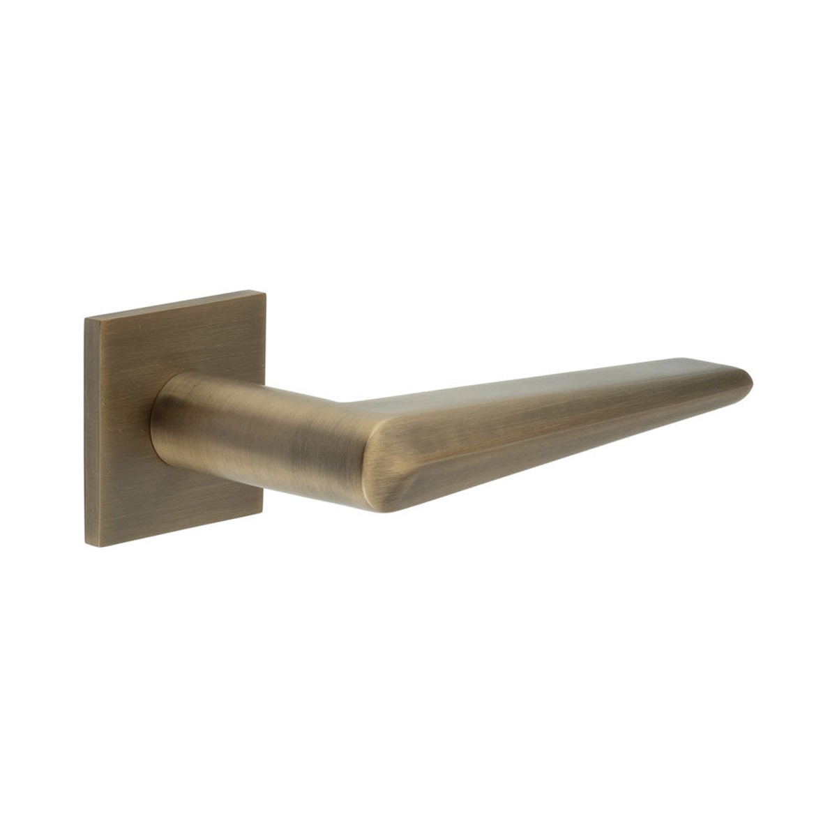 CRES - CR-107 Antique Brass Fixed Dead Square Rose Door Handle