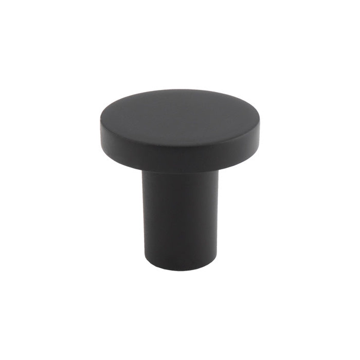 FTD - Circular Cupboard Knob Black 26mm