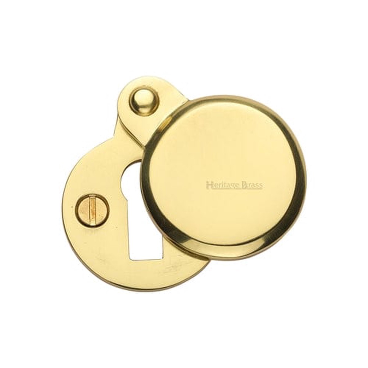 Heritage Brass Covered Keyhole Round Polished Brass Finish