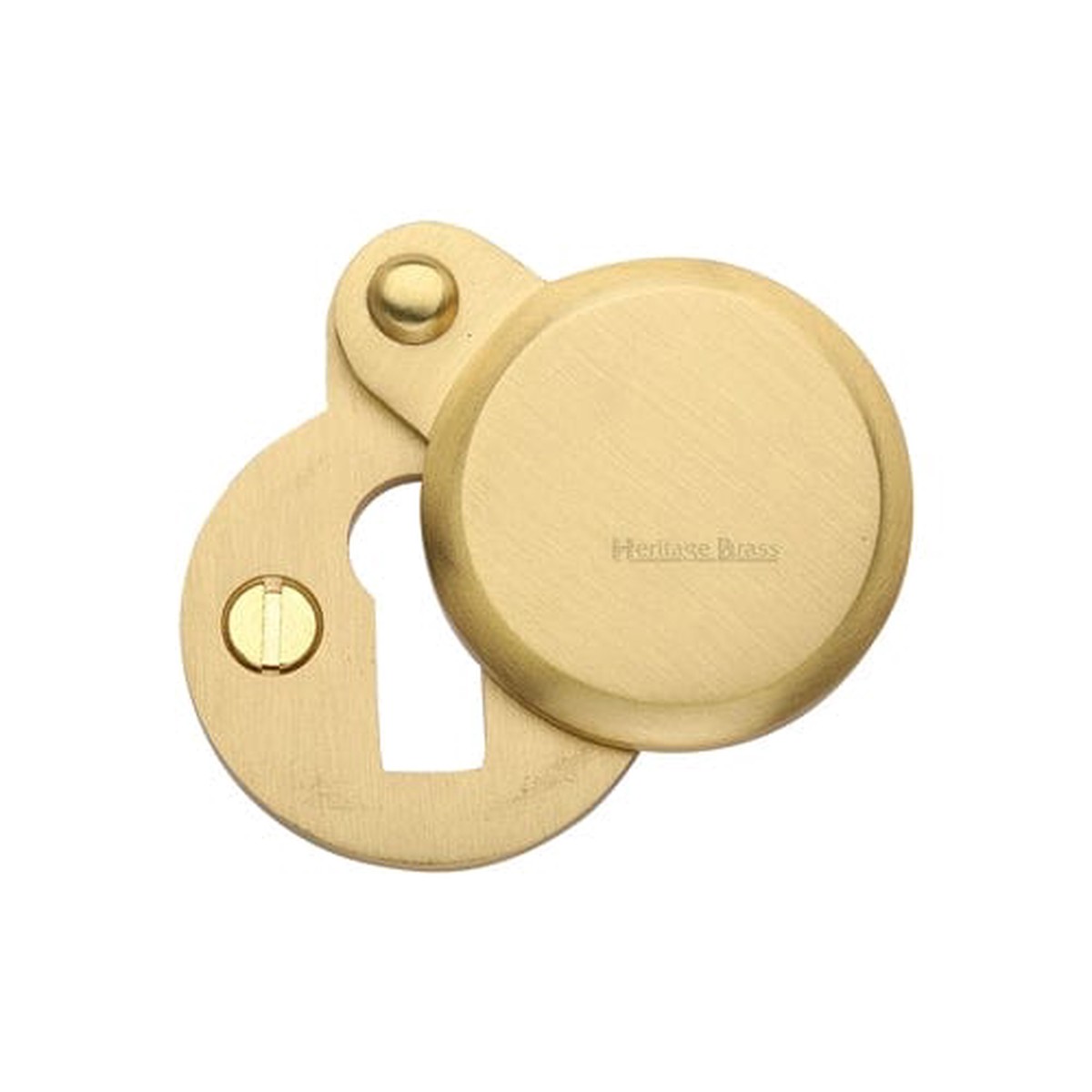 Heritage Brass Covered Keyhole Round Satin Brass Finish