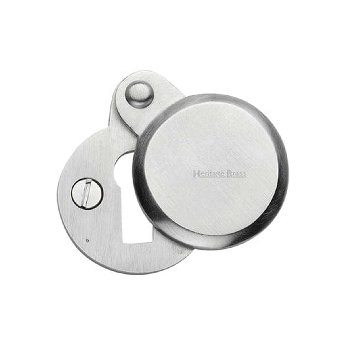 Heritage Brass Covered Keyhole Round Satin Chrome Finish