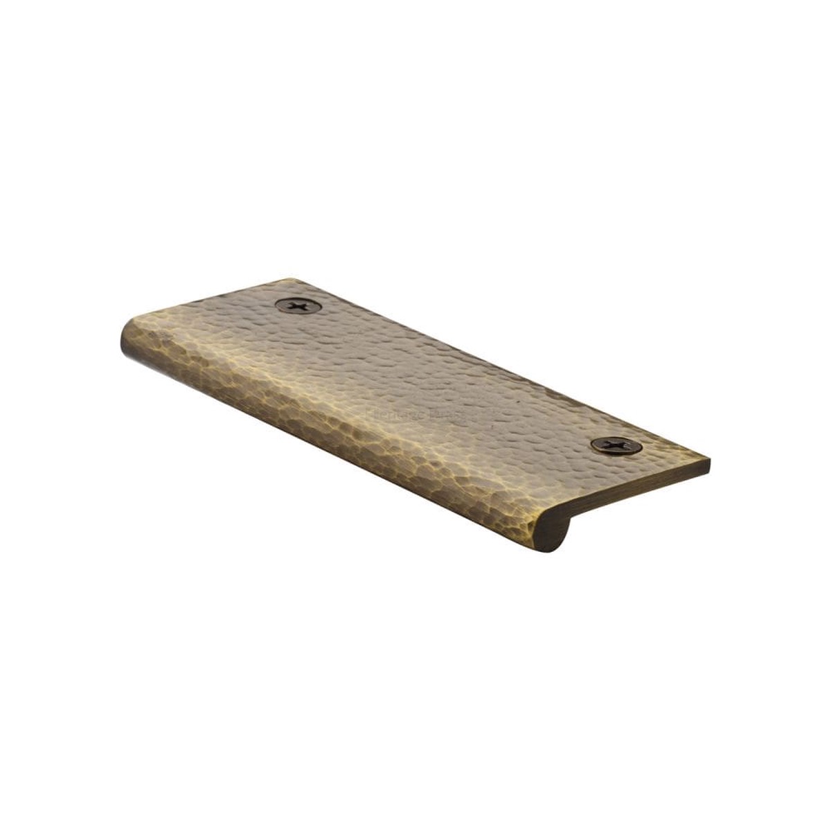 Heritage Brass Hammered EP Edge Pull Cabinet Handle 100mm Antique Brass Finish