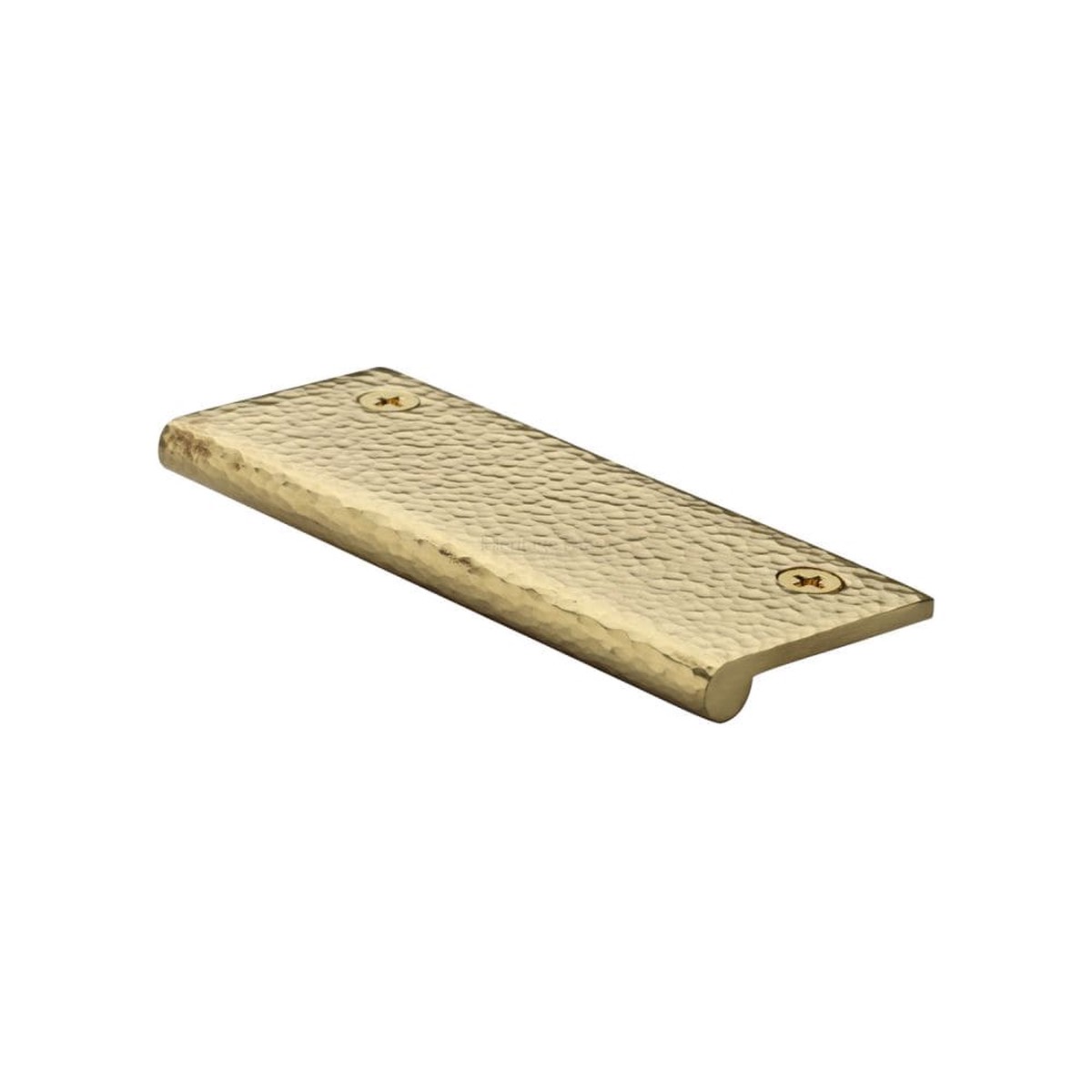 Heritage Brass Hammered EP Edge Pull Cabinet Handle 100mm Polished Brass Finish