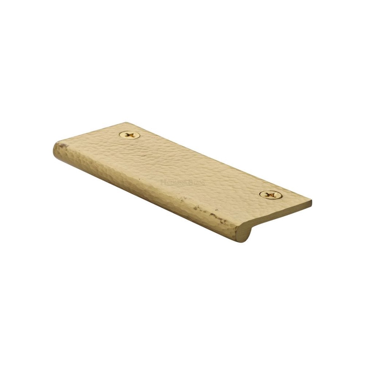 Heritage Brass Hammered EP Edge Pull Cabinet Handle 100mm Satin Brass Finish
