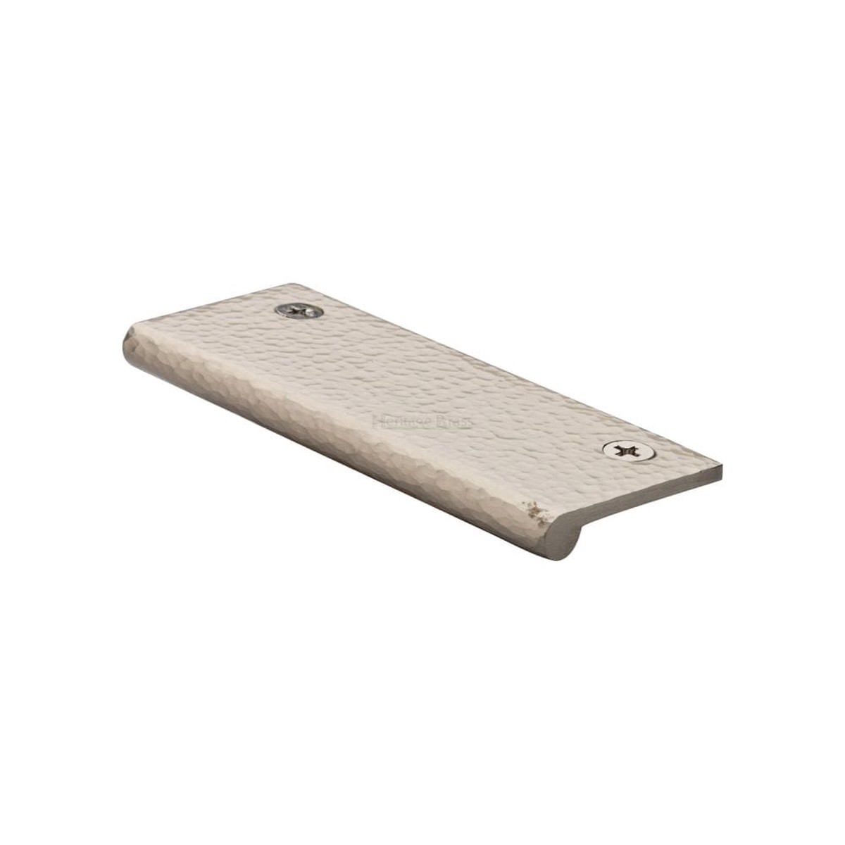 Heritage Brass Hammered EP Edge Pull Cabinet Handle 100mm Satin Nickel Finish