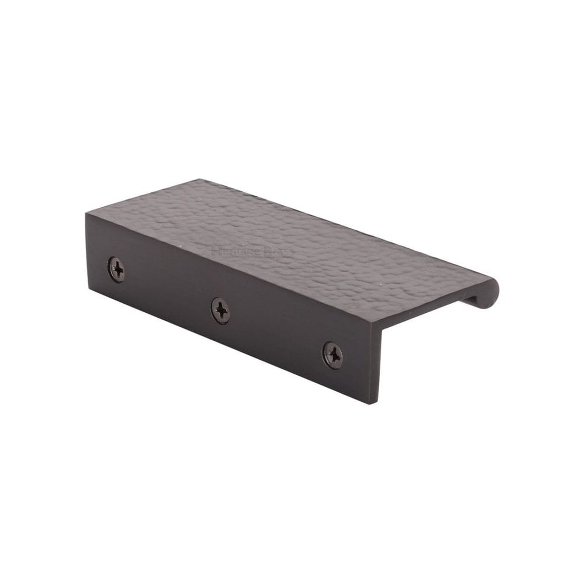 Heritage Brass Hammered EPR Edge Pull Cabinet Handle 100mm Matt Bronze Finish