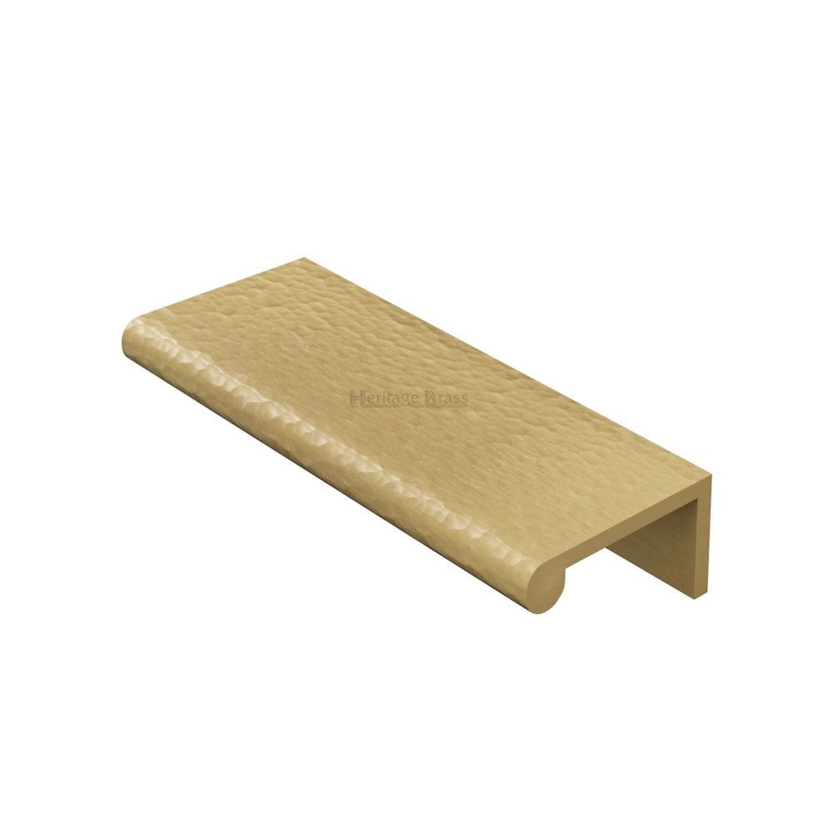 Heritage Brass Hammered EPR Edge Pull Cabinet Handle 100mm Satin Brass Finish