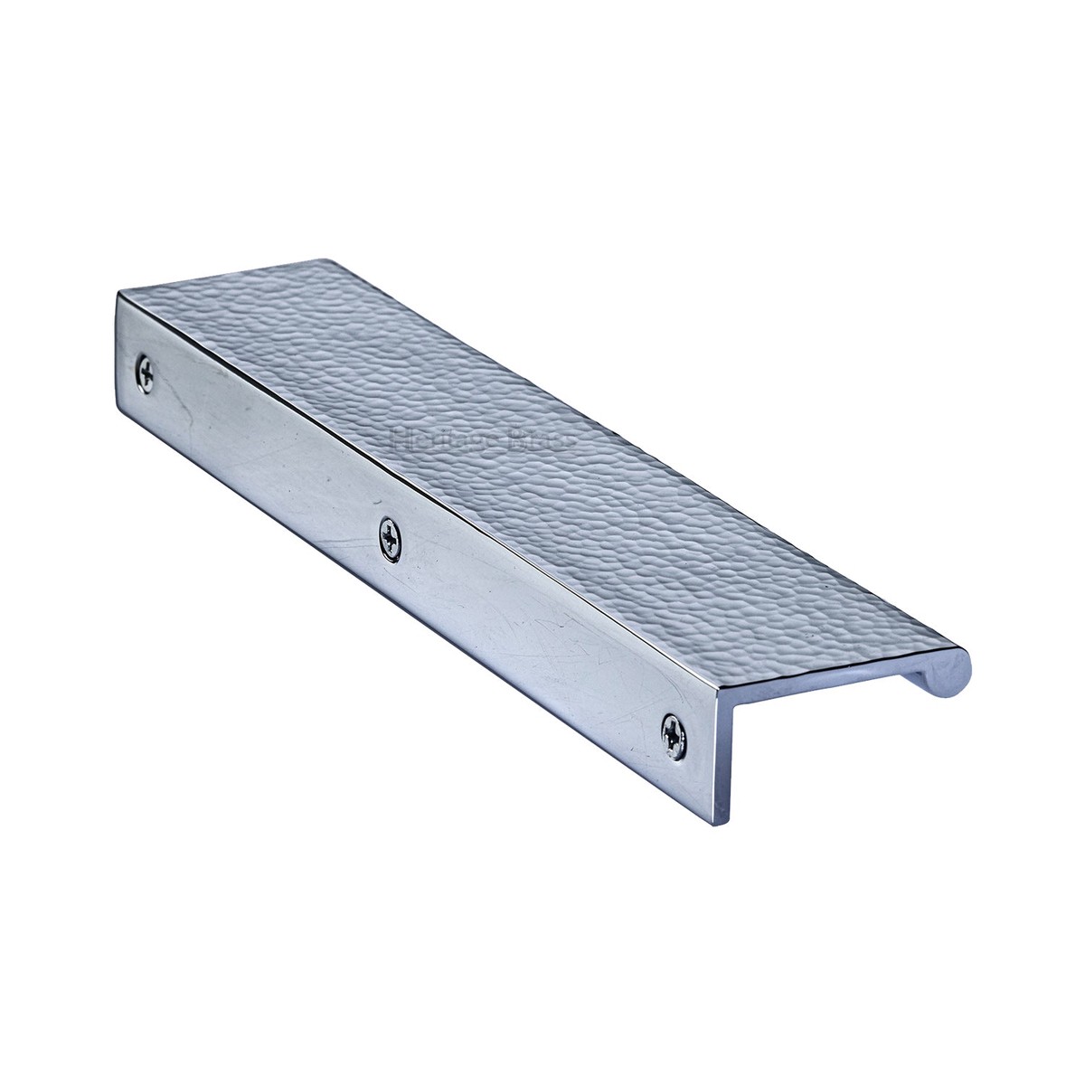 Heritage Brass Hammered EPR Edge Pull Cabinet Handle 200mm Polished Chrome Finish