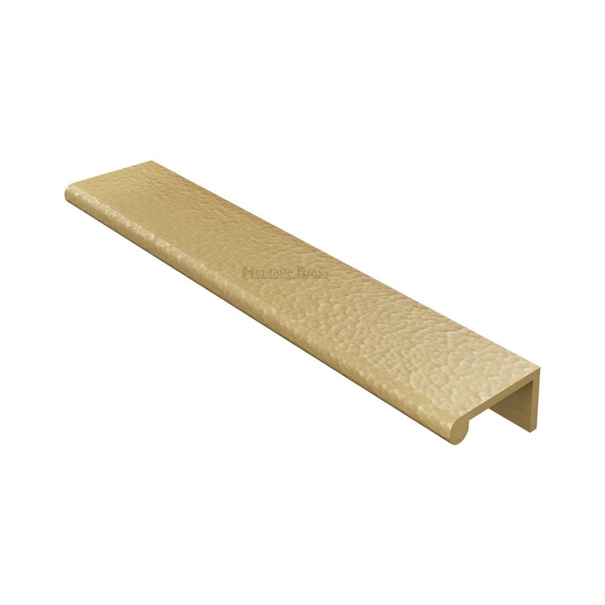 Heritage Brass Hammered EPR Edge Pull Cabinet Handle 200mm Satin Brass Finish