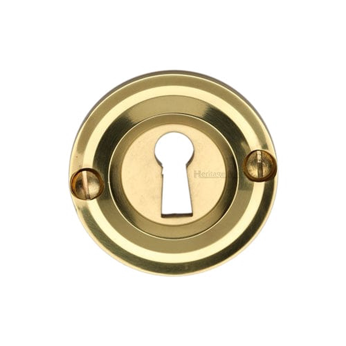 Heritage Brass Open Keyhole Round Polished Brass Finish