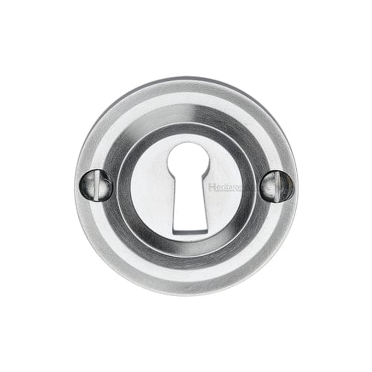 Heritage Brass Open Keyhole Round Satin Chrome Finish